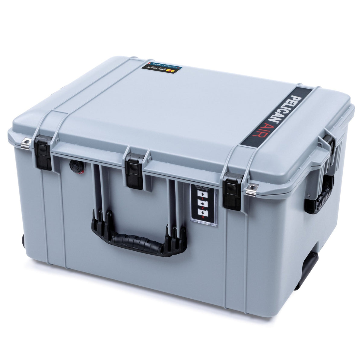 Pelican 1637 Air Case - Silver &amp; Black Trolley - Empty (Case Only)