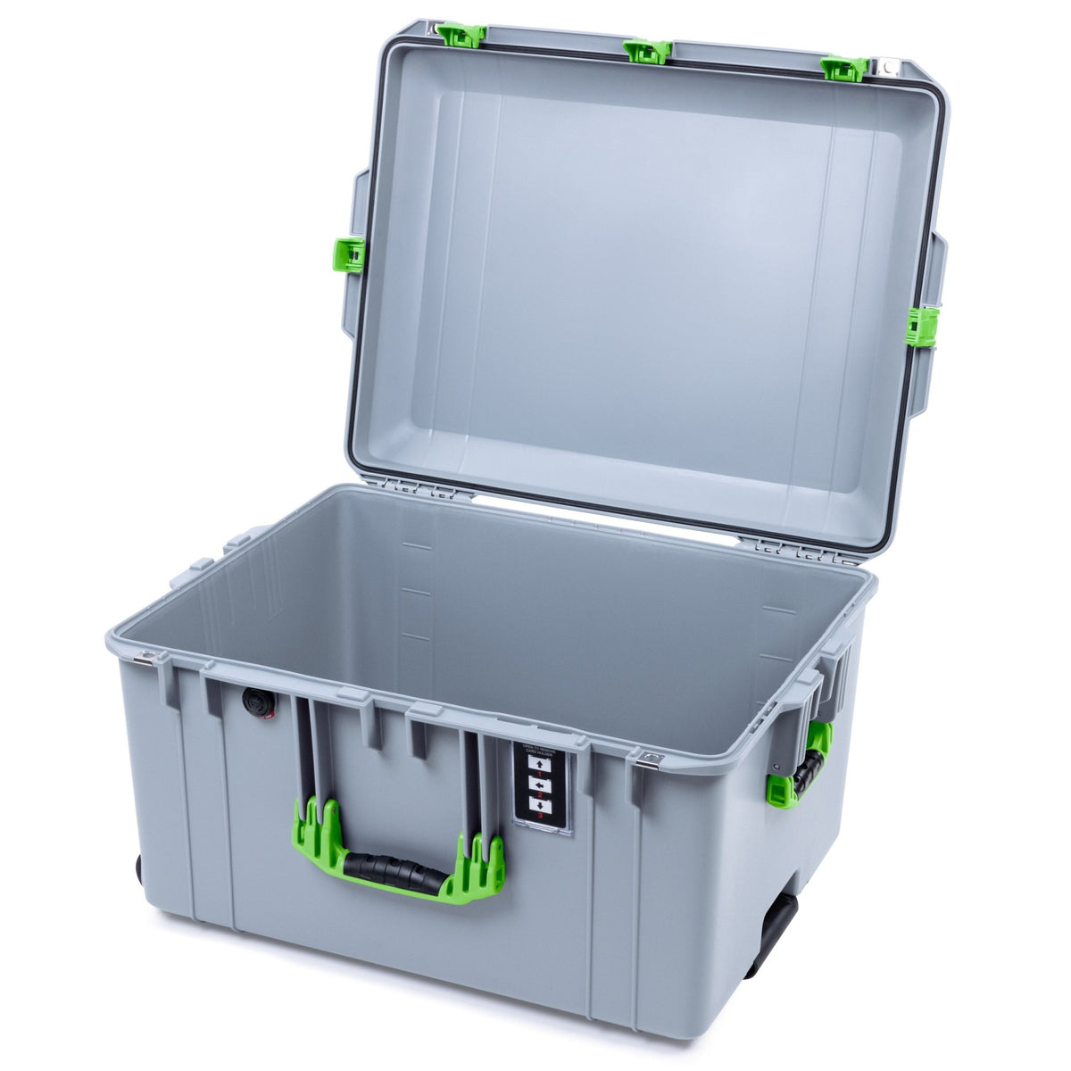 Pelican 1637 Air Case - Silver &amp; Lime Green - Empty (Case Only)