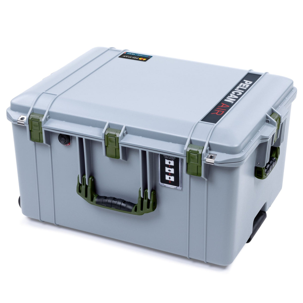 Pelican 1637 Air Case - Silver &amp; OD Green - Empty (Case Only)