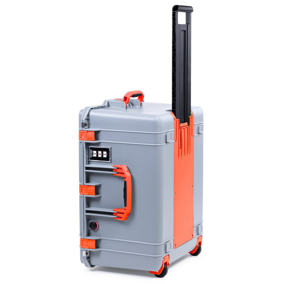 Pelican 1637 Air Case - Silver &amp; Orange Trolley - Empty (Case Only)
