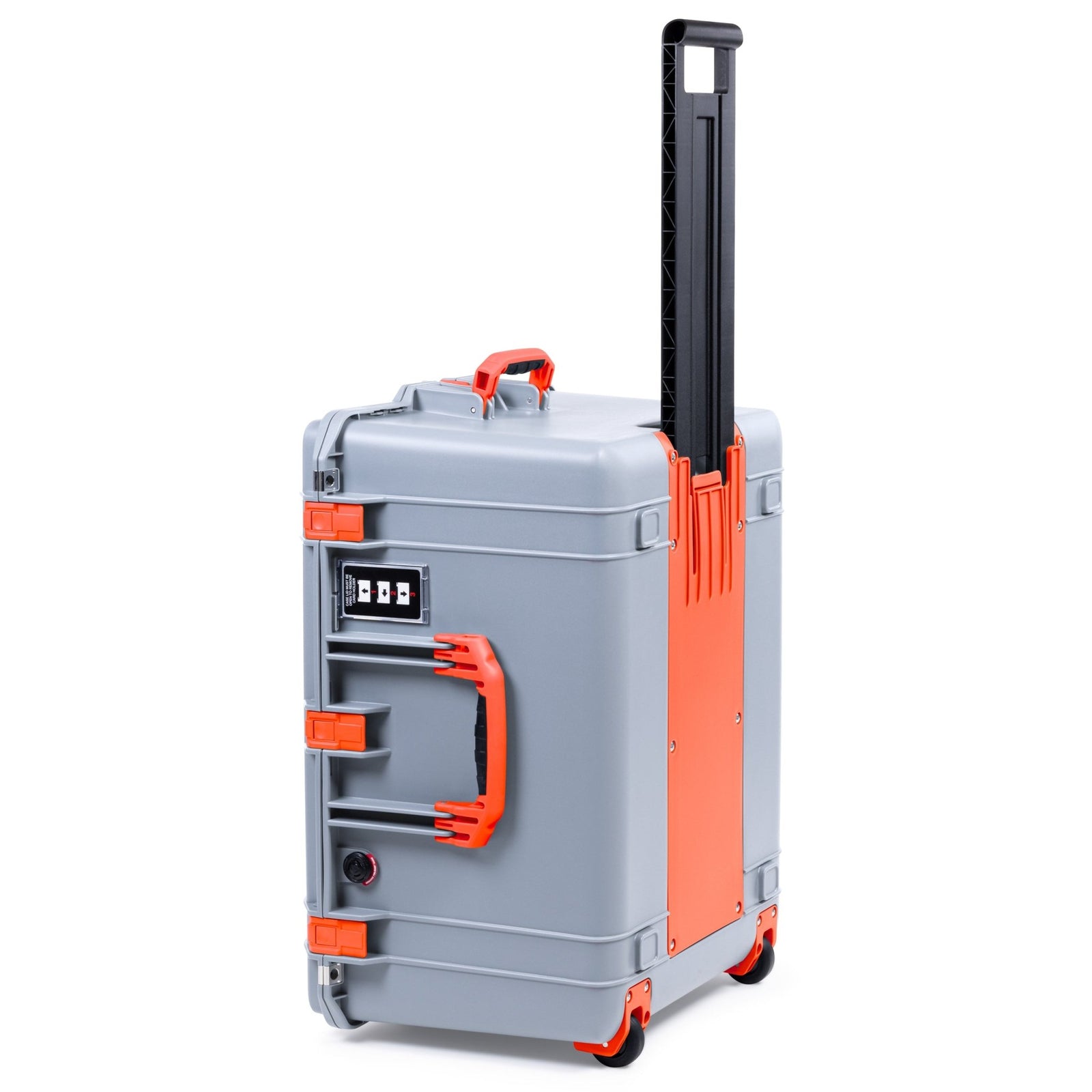 Pelican 1637 Air Case - Silver & Orange Trolley - Empty (Case Only)
