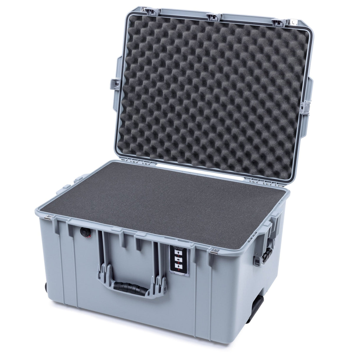 Pelican 1637 Air Case - Silver - Pick &amp; Pluck Foam / Convolute Lid Foam