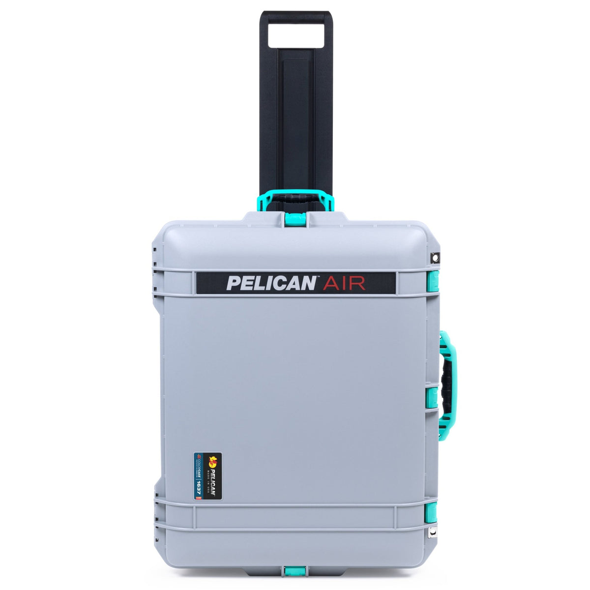 Pelican 1637 Air Case - Silver &amp; Teal Trolley - Empty (Case Only)