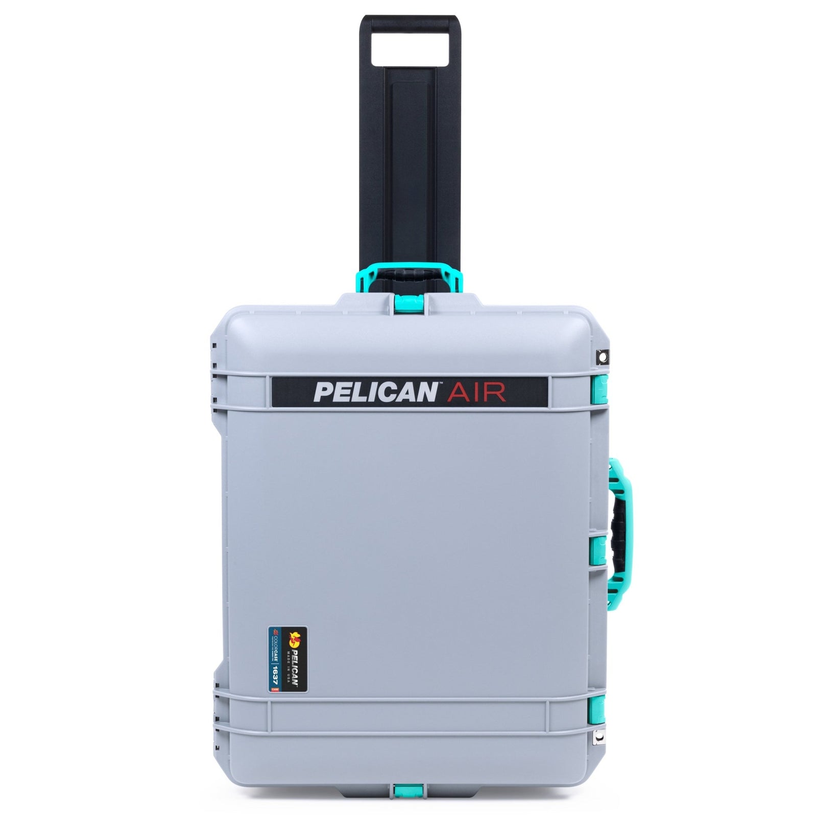 Pelican 1637 Air Case - Silver & Teal Trolley - Empty (Case Only)