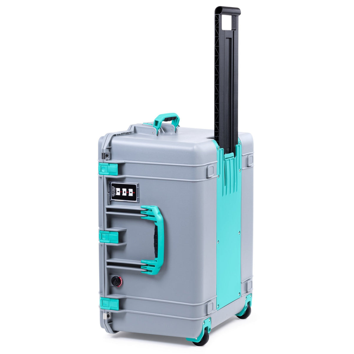 Pelican 1637 Air Case - Silver &amp; Teal Trolley - Empty (Case Only)
