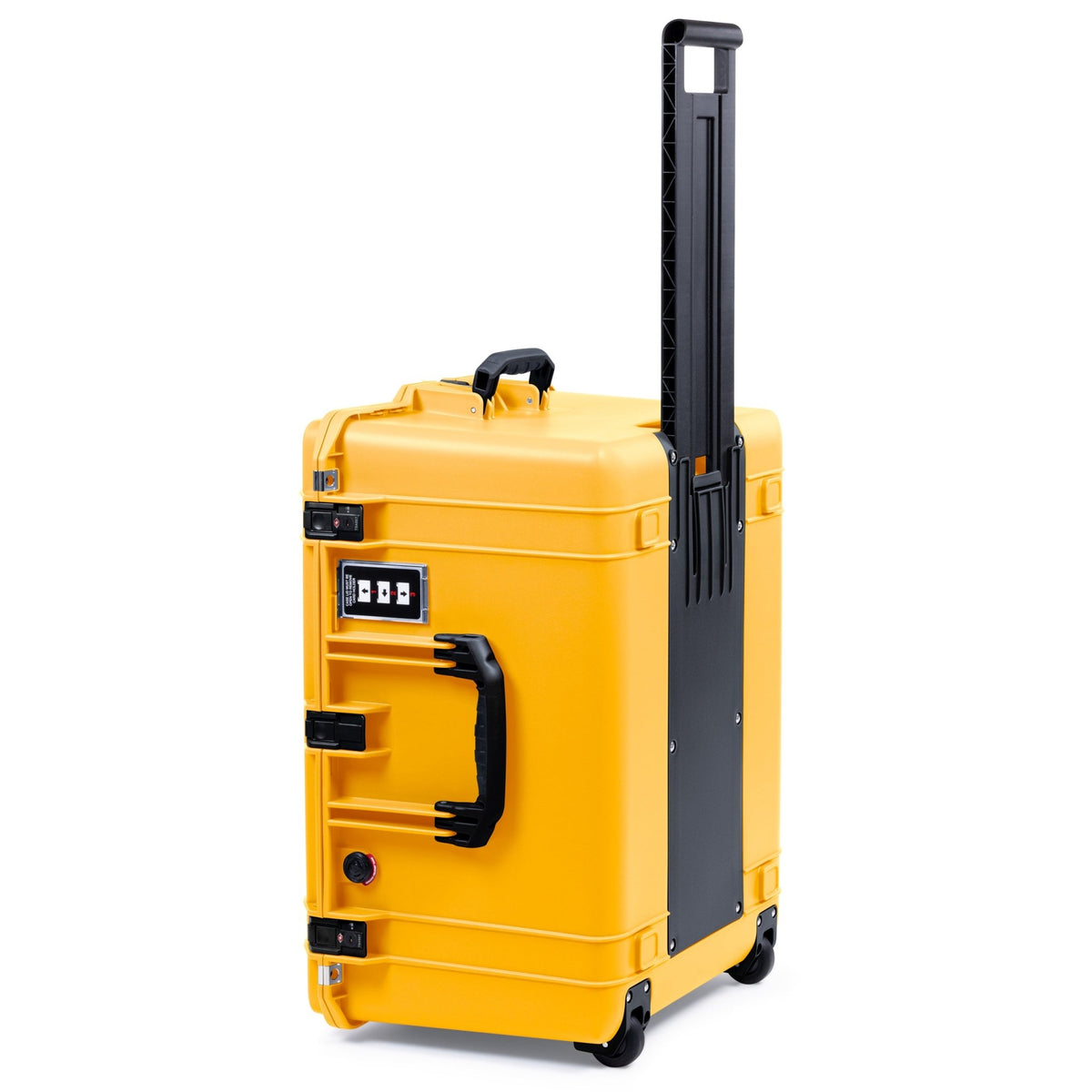 Pelican 1637 Air Case - Yellow &amp; Black TSA Latches + Trolley - Empty (Case Only)