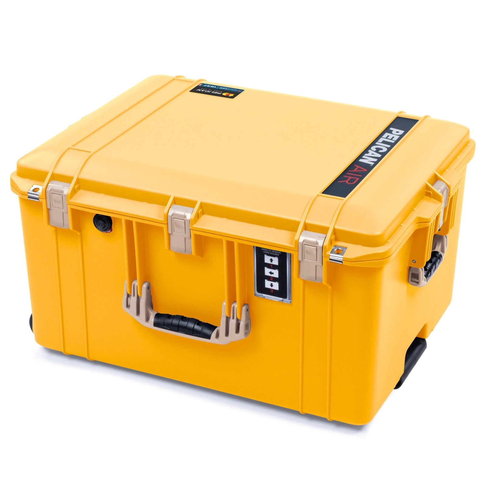 Pelican 1637 Air Case - Yellow & Desert Tan Trolley - Empty (Case Only)