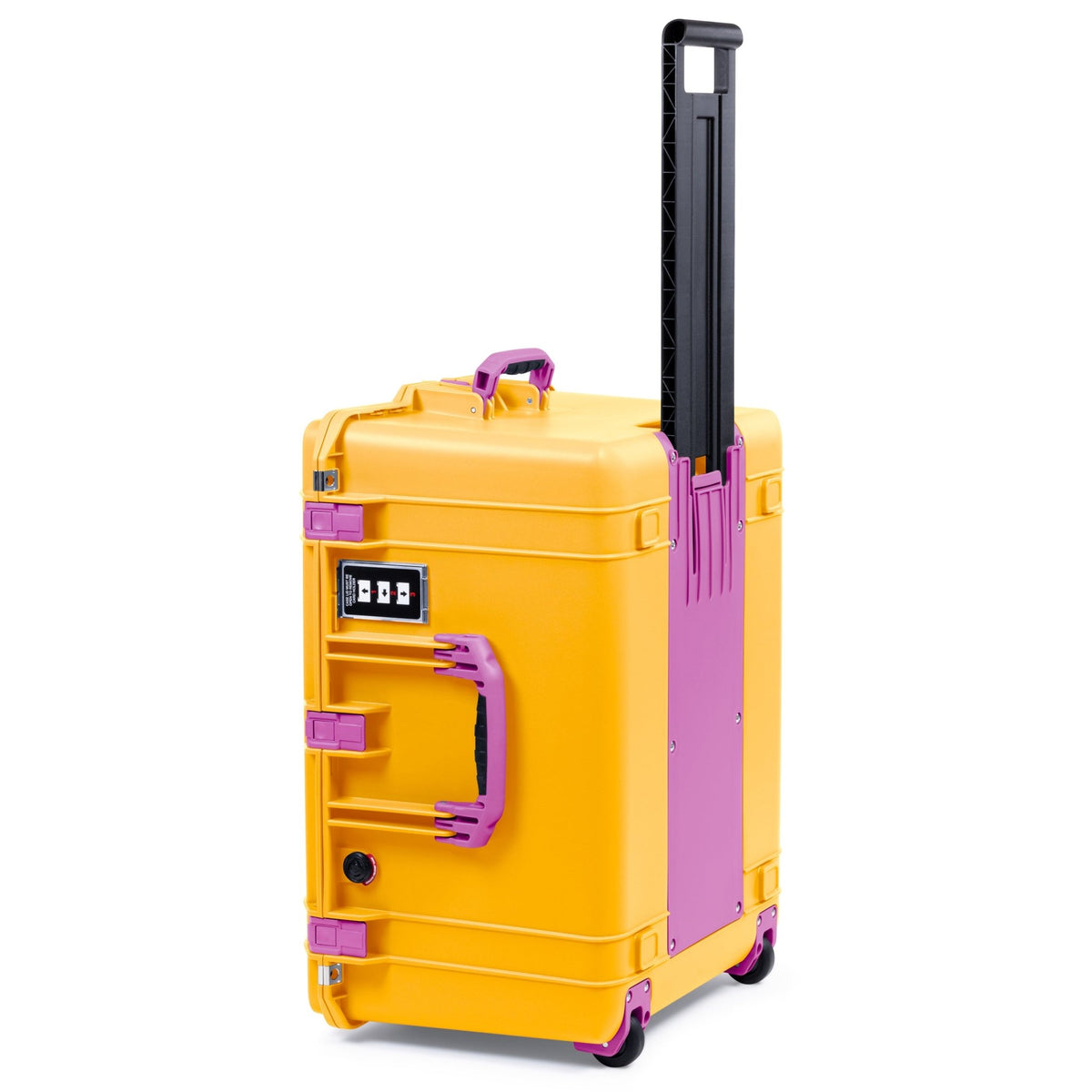 Pelican 1637 Air Case - Yellow &amp; Magenta Trolley - Empty (Case Only)