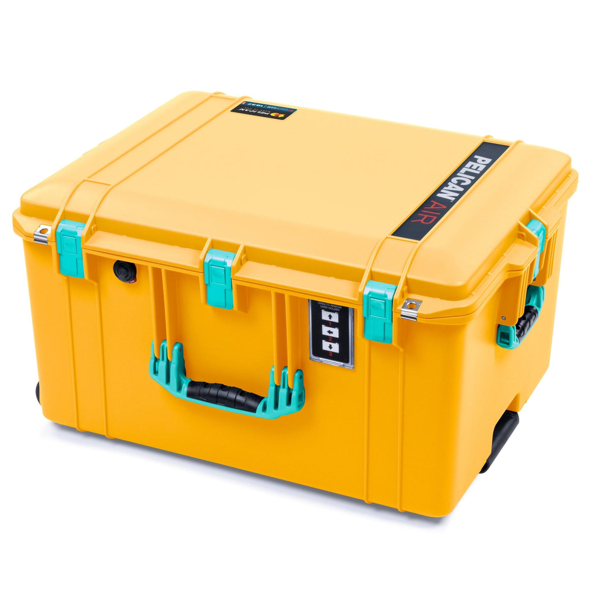 Pelican 1637 Air Case - Yellow &amp; Teal Trolley - Empty (Case Only)