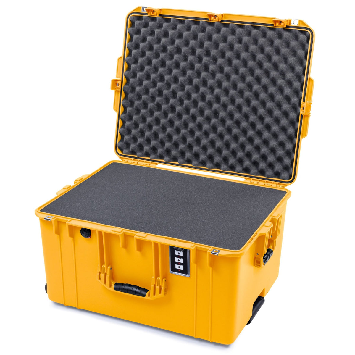 Pelican 1637 Air Case - Yellow - Pick &amp; Pluck Foam / Convolute Lid Foam