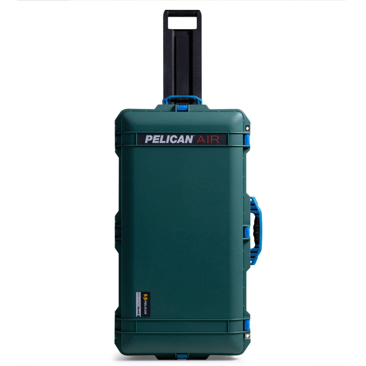 Pelican 1646 Air Case, Trekking Green with Blue Handles, Latches &amp; Trolley ColorCase 