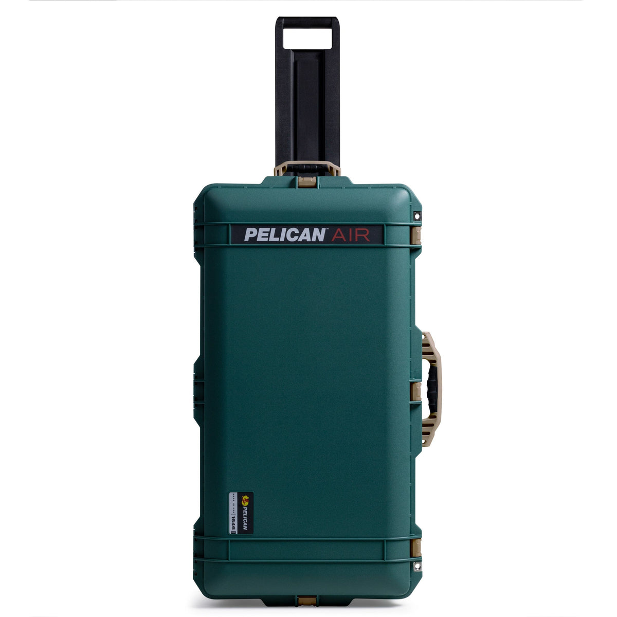 Pelican 1646 Air Case, Trekking Green with Desert Tan Handles, Latches &amp; Trolley ColorCase 