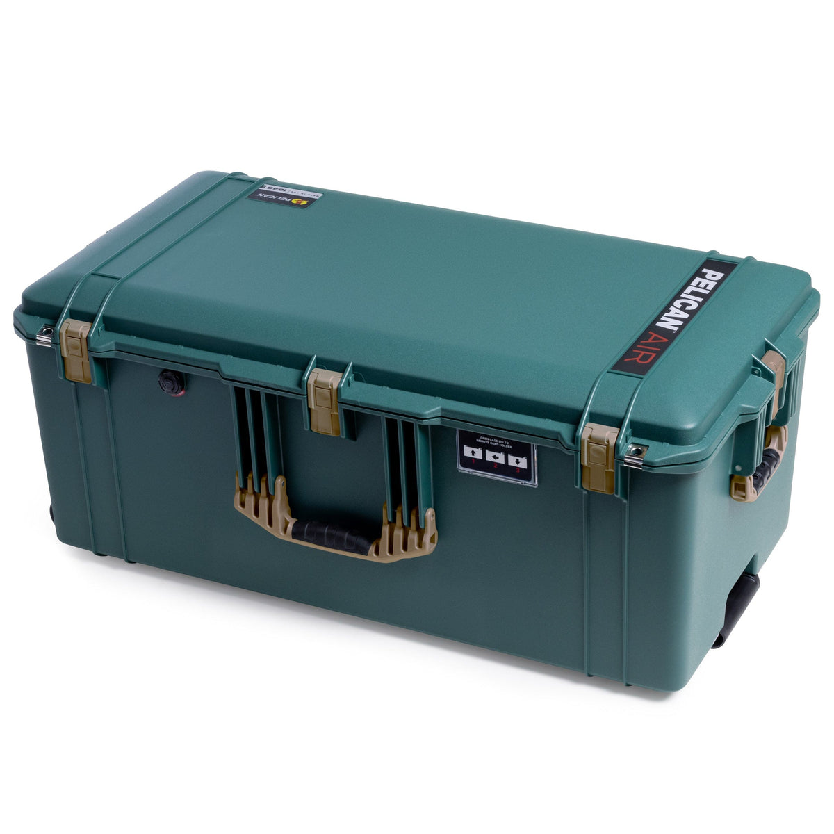 Pelican 1646 Air Case, Trekking Green with Desert Tan Handles, Latches &amp; Trolley ColorCase 