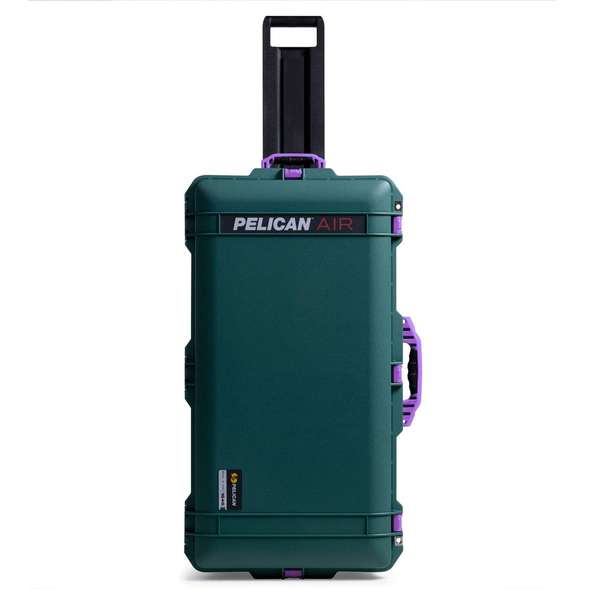 Pelican 1646 Air Case, Trekking Green with Purple Handles & Latches ColorCase 