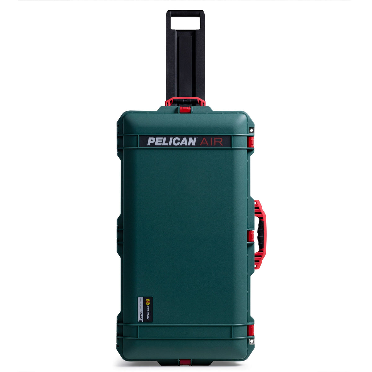 Pelican 1646 Air Case, Trekking Green with Red Handles &amp; Latches ColorCase 
