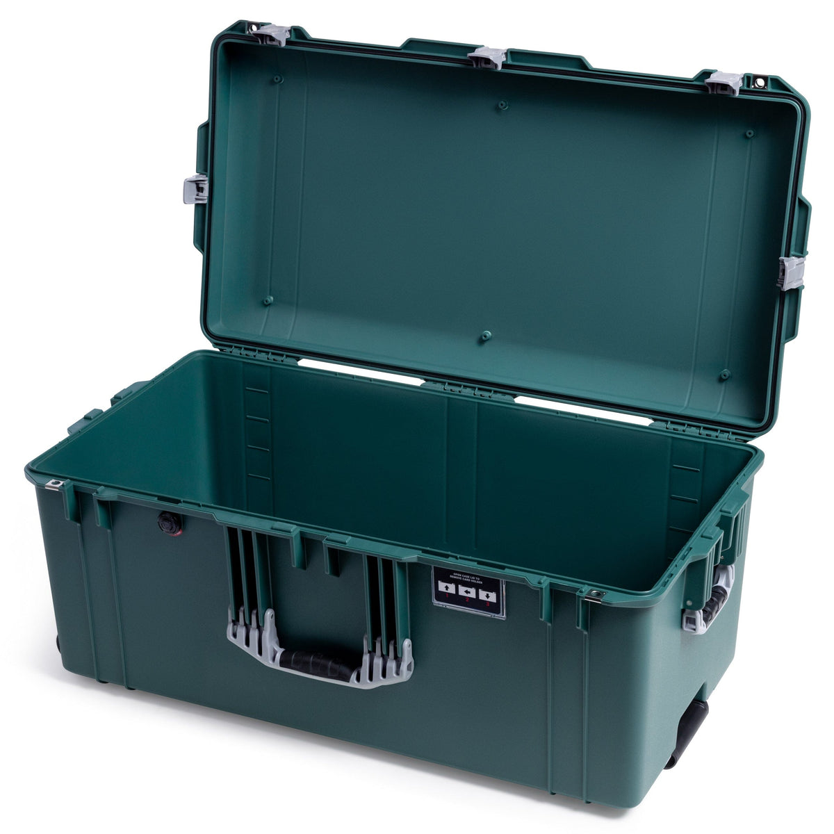 Pelican 1646 Air Case, Trekking Green with Silver Handles, Latches &amp; Trolley None (Case Only) ColorCase 016460-0000-560-181-180