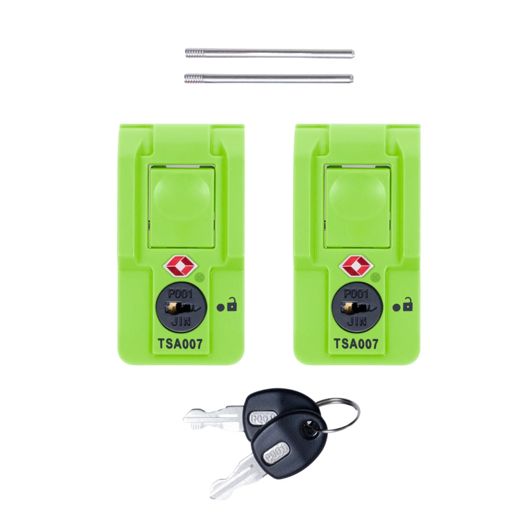 Pelican Air TSA Locking Latches, Lime Green, Push-Button (Set of 2 with Keys)