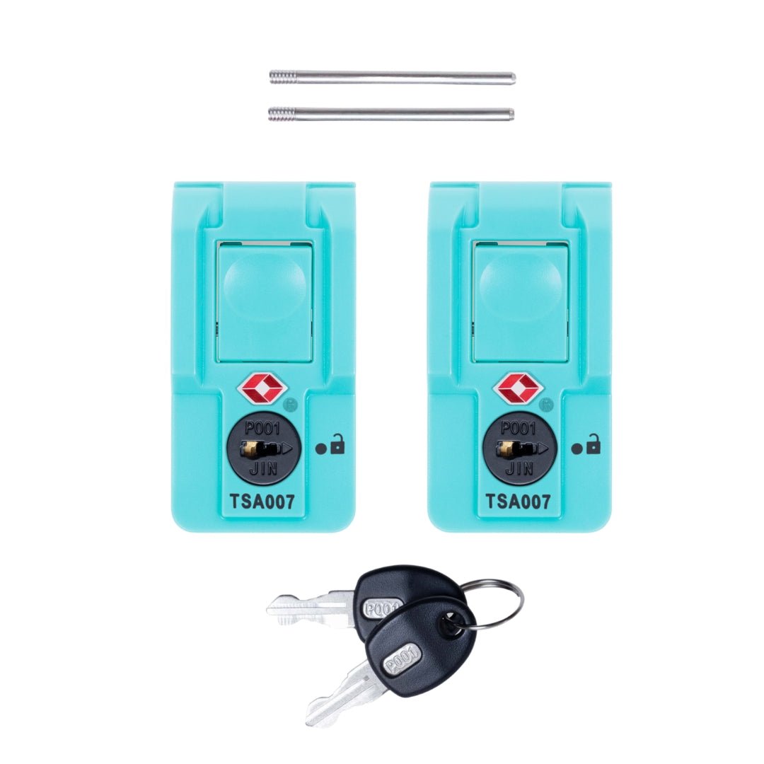 Pelican Air TSA Locking Latches, Teal, Push-Button (Set of 2 with Keys) -