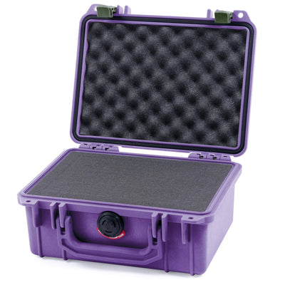 Pelican 1150 Case, Amethyst with OD Green Latches Pick & Pluck Foam with Convolute Lid Foam ColorCase 011500-0001-450-130