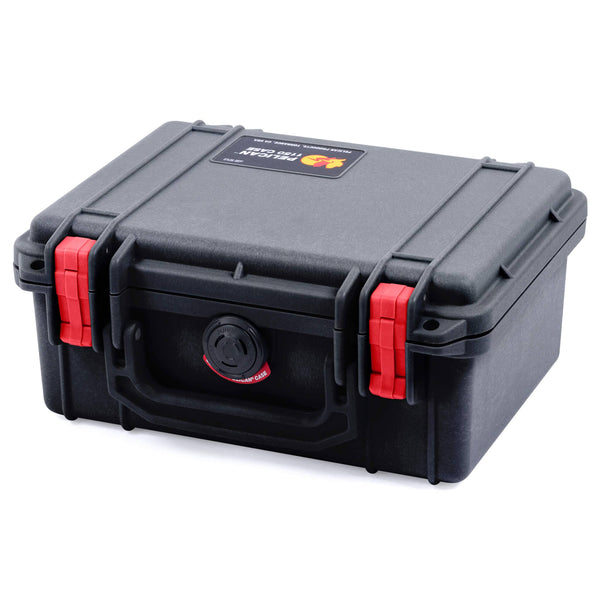 Pelican 1150 Case: Black with Vibrant Red Latches - ColorCase