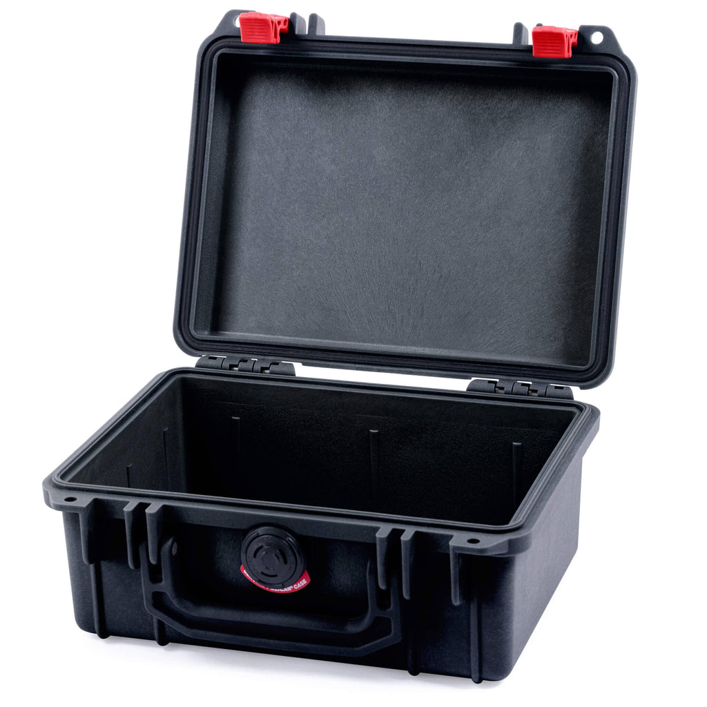 Pelican 1150 Case: Black with Vibrant Red Latches - ColorCase