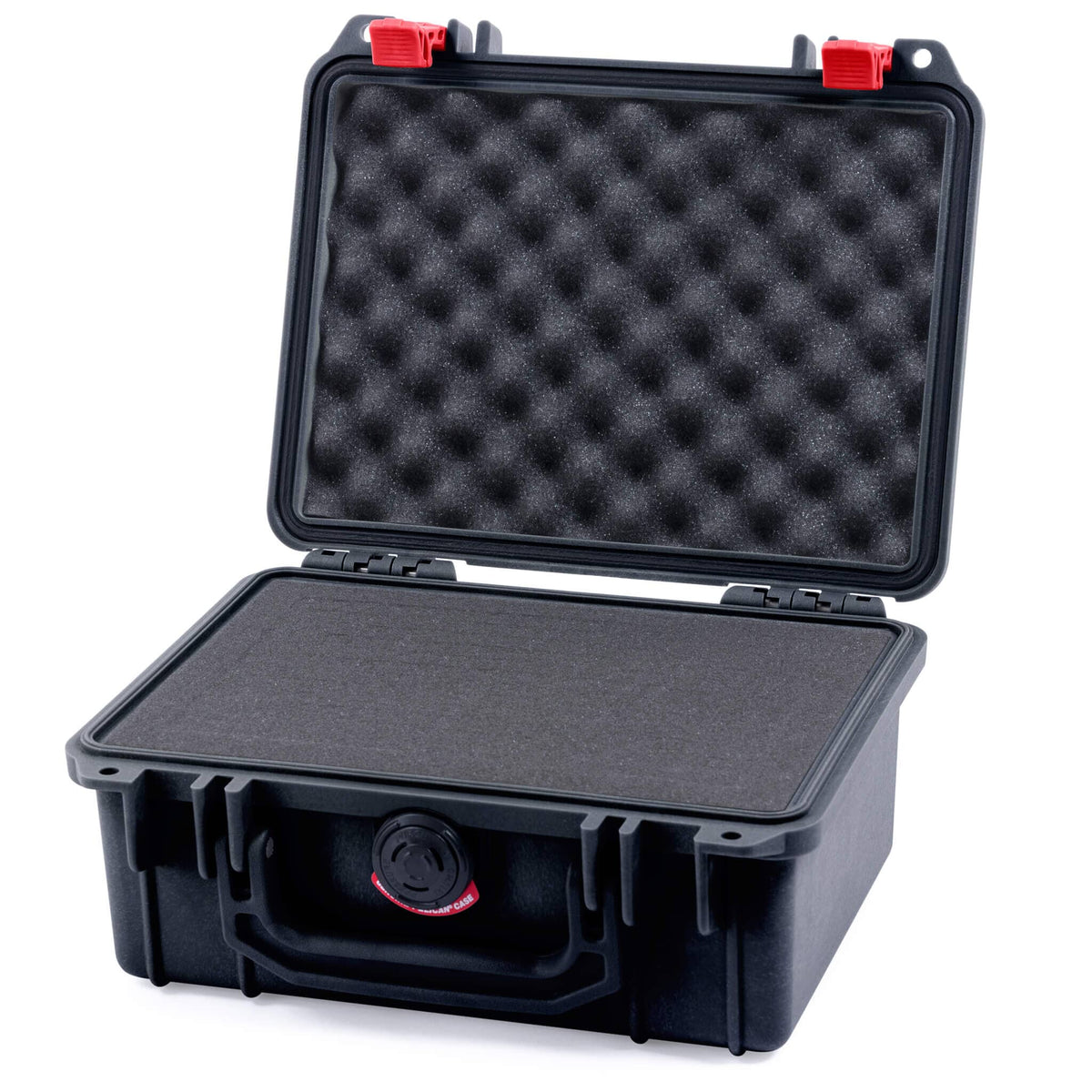 Pelican 1150 Case, Black with Red Latches Pick &amp; Pluck Foam with Convolute Lid Foam ColorCase 011500-0001-110-320