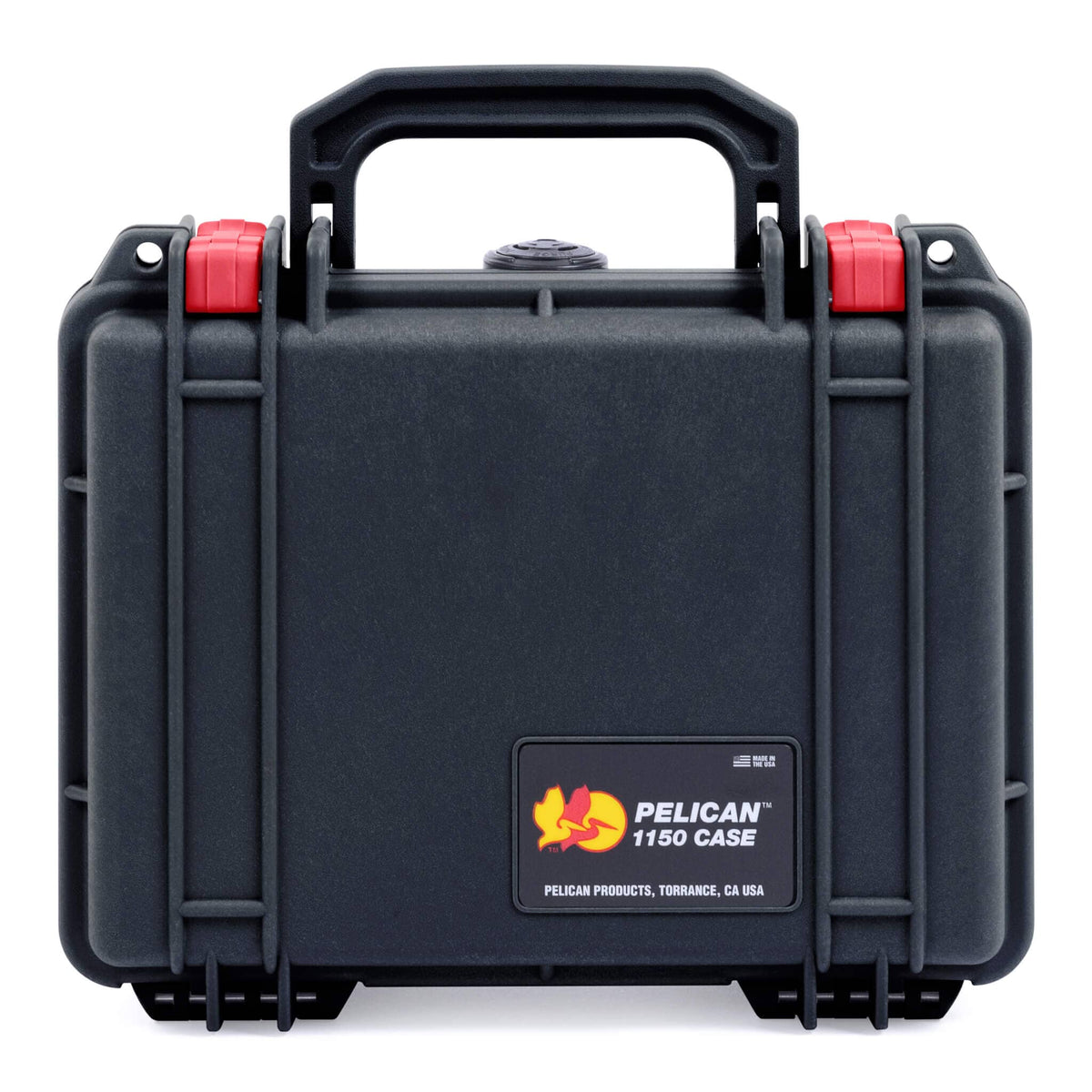Pelican 1150 Case, Black with Red Latches ColorCase 