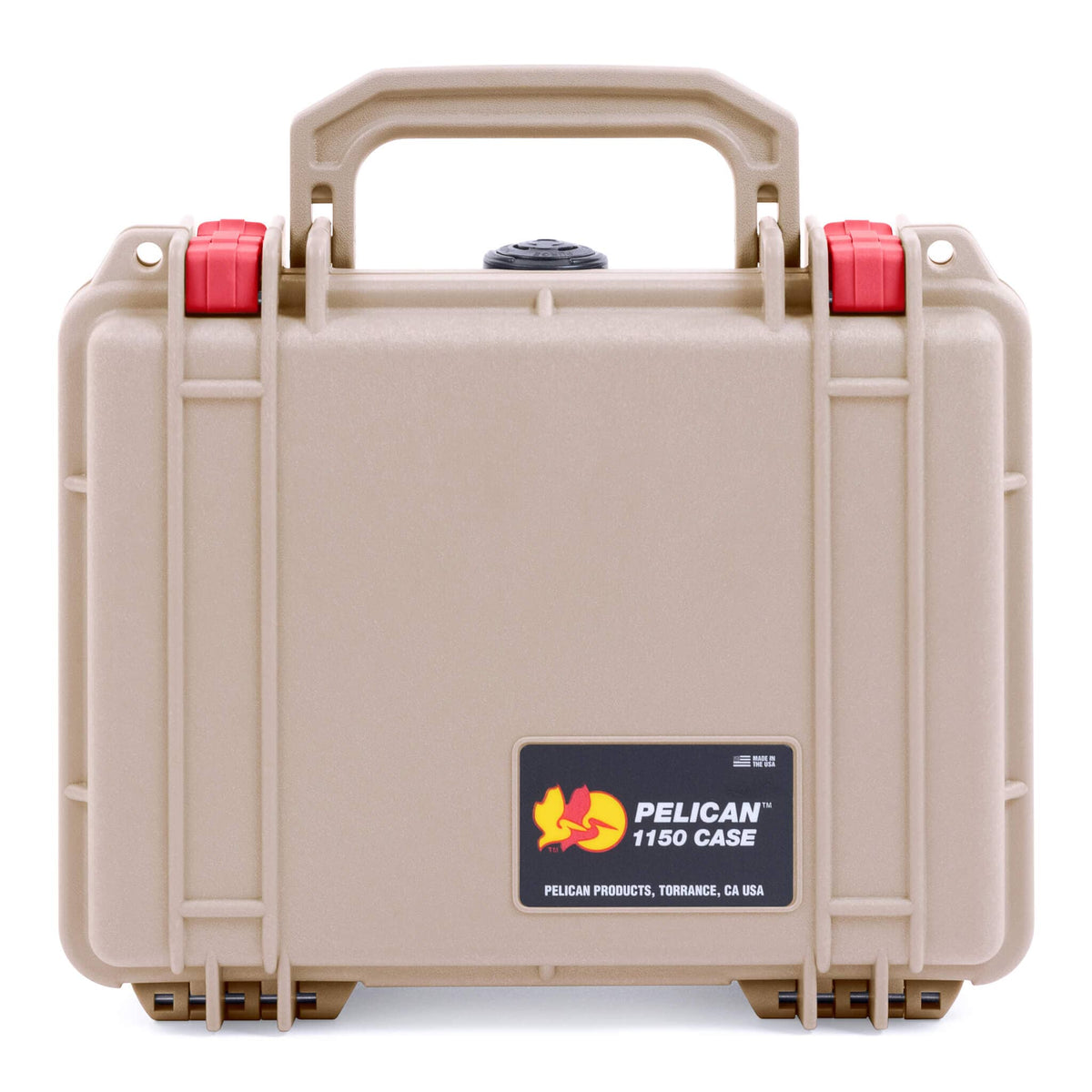 Pelican 1150 Case, Desert Tan with Red Latches ColorCase 