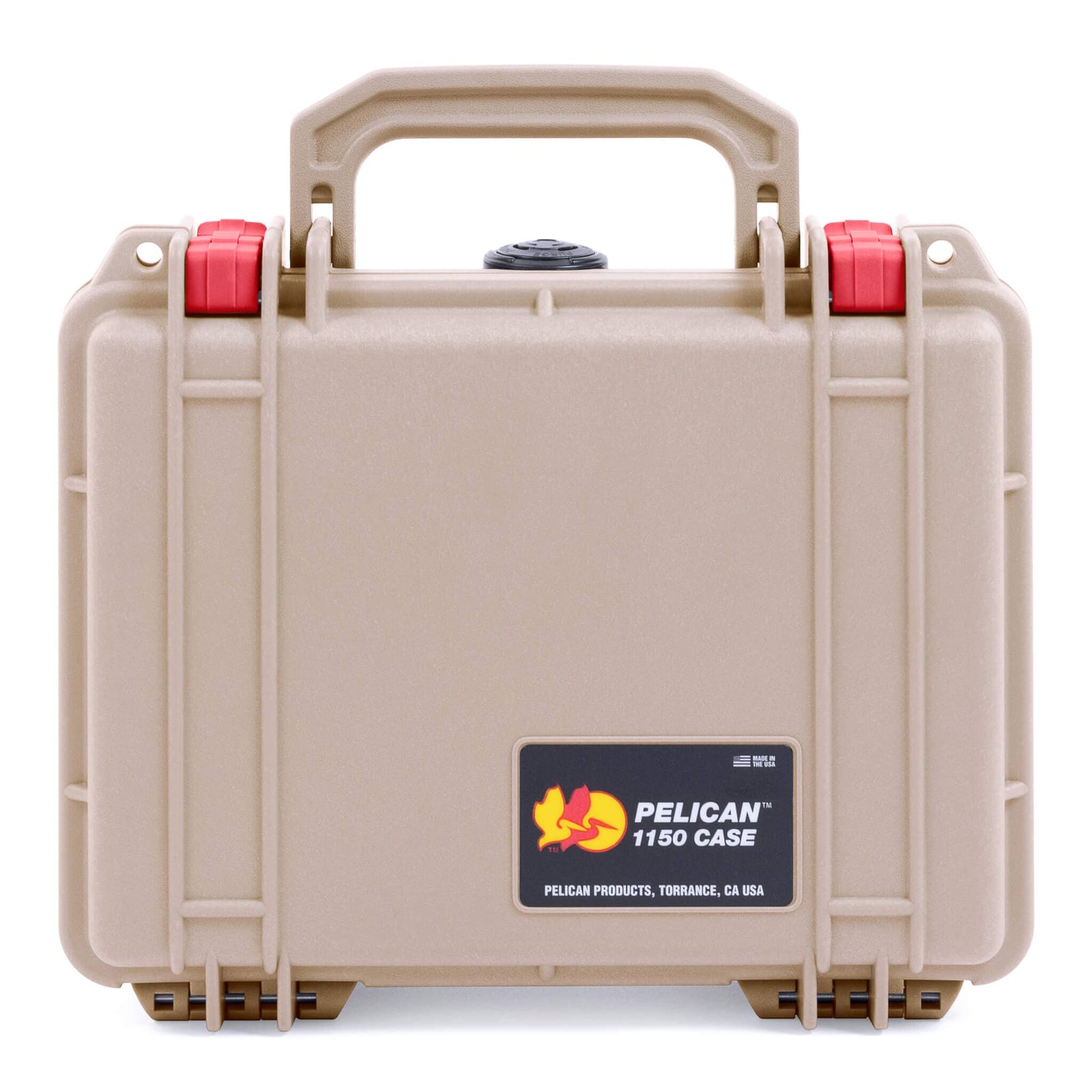 Pelican 1150 Case, Desert Tan with Red Latches ColorCase 