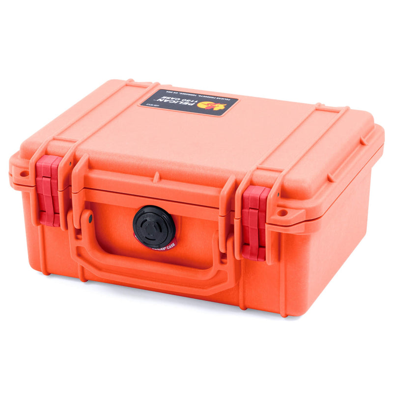 Pelican 1150 Case, Orange with Red Latches ColorCase 