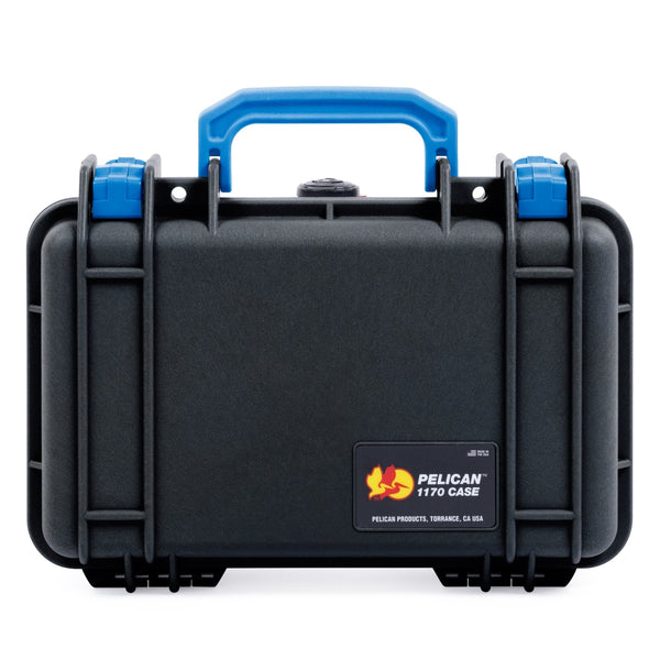 Pelican 1170 Case: Black with Blue Handle & Latches - ColorCase