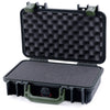 Pelican 1170 Case, Black with OD Green Handle & Latches Pick & Pluck Foam with Convolute Lid Foam ColorCase 011700-0001-110-130