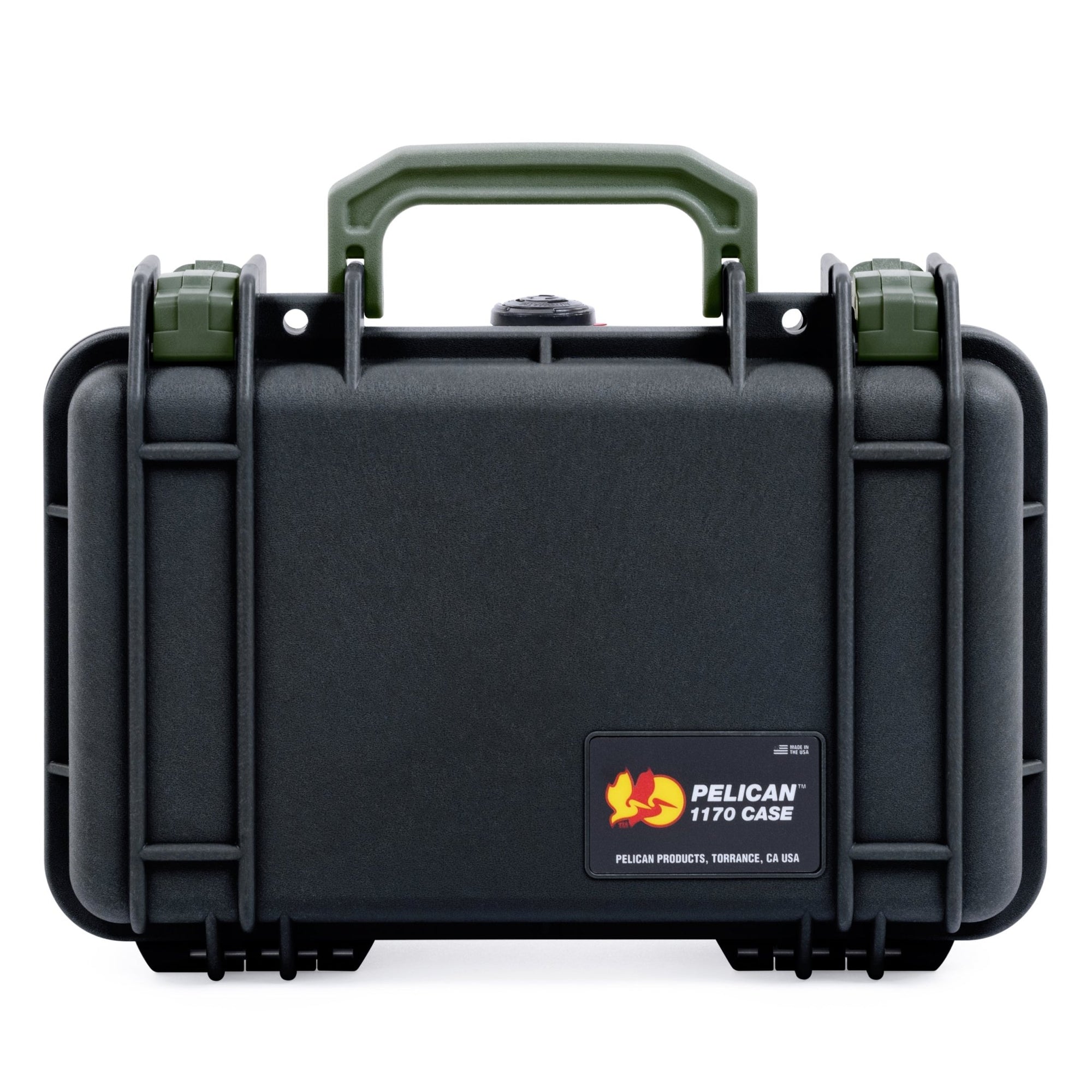 Pelican 1170 Case: Black with OD Green Handle & Latches - ColorCase