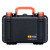 Pelican 1170 Case, Black with Orange Handle & Latches ColorCase