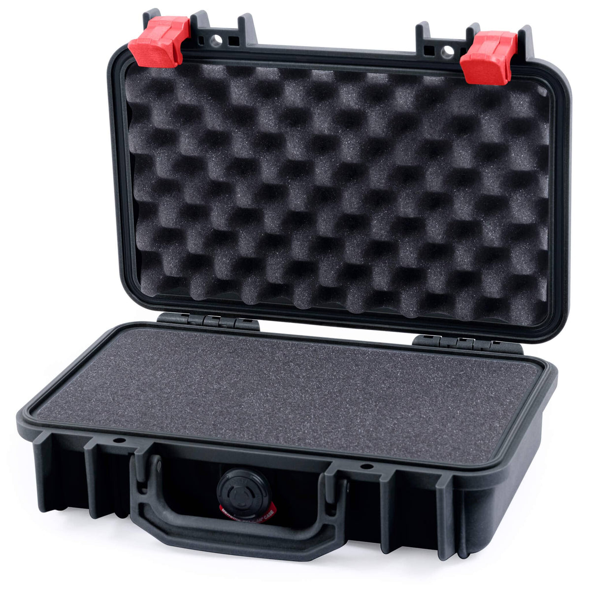 Pelican 1170 Case, Black with Red Latches Pick &amp; Pluck Foam with Convolute Lid Foam ColorCase 011700-0001-110-320