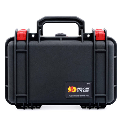 Pelican 1170 Case, Black with Red Latches ColorCase