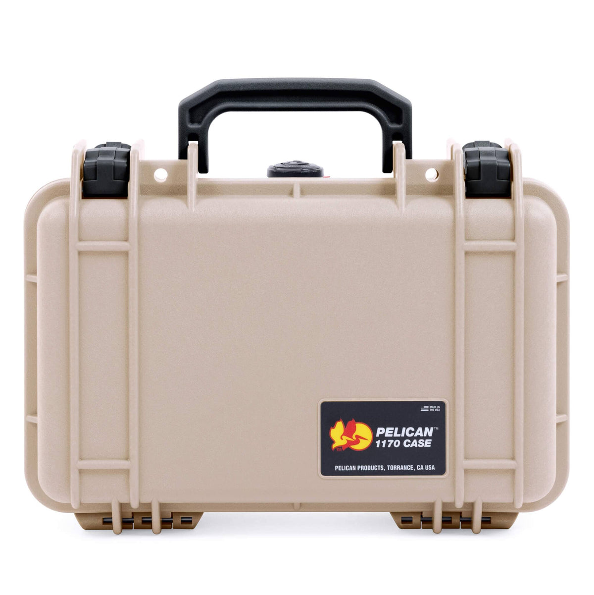 Pelican 1170 Case, Desert Tan with Black Handle &amp; Latches ColorCase 