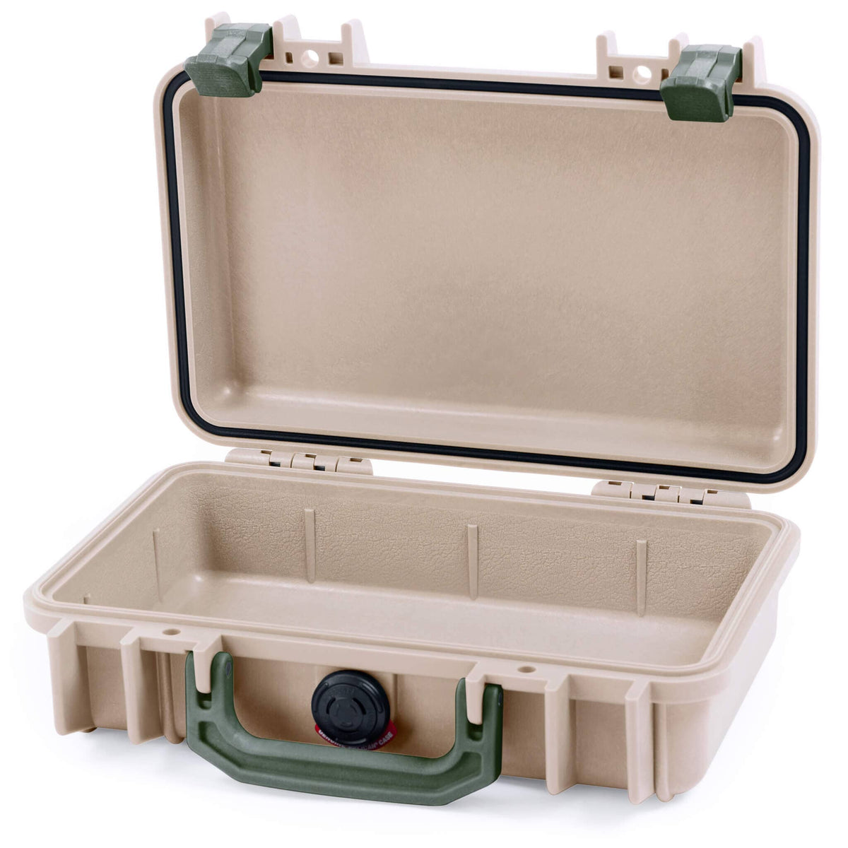 Pelican 1170 Case, Desert Tan with OD Green Handle &amp; Latches None (Case Only) ColorCase 011700-0000-310-130