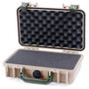 Pelican 1170 Case, Desert Tan with OD Green Handle & Latches Pick & Pluck Foam with Convolute Lid Foam ColorCase 011700-0001-310-130