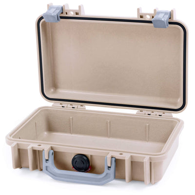 Pelican 1170 Case, Desert Tan with Silver Handle & Latches None (Case Only) ColorCase 011700-0000-310-180