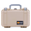 Pelican 1170 Case, Desert Tan with Silver Handle & Latches ColorCase