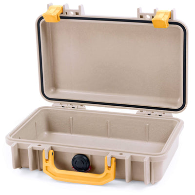 Pelican 1170 Case, Desert Tan with Yellow Handle & Latches None (Case Only) ColorCase 011700-0000-310-240