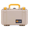 Pelican 1170 Case, Desert Tan with Yellow Handle & Latches ColorCase