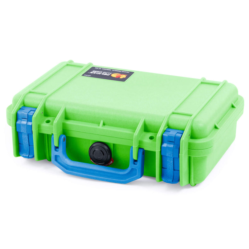 Pelican 1170 Case, Lime Green with Blue Handle & Latches ColorCase 