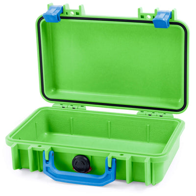 Pelican 1170 Case, Lime Green with Blue Handle & Latches None (Case Only) ColorCase 011700-0000-300-120