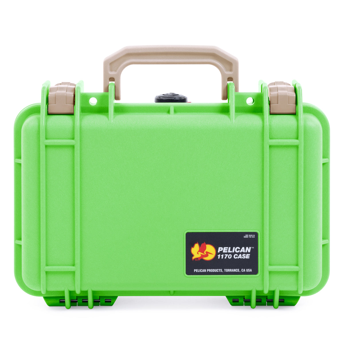 Pelican 1170 Case - Lime Green &amp; Desert Tan