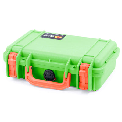 Pelican 1170 Case, Lime Green with Orange Handle & Latches ColorCase