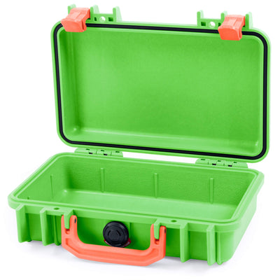 Pelican 1170 Case, Lime Green with Orange Handle & Latches None (Case Only) ColorCase 011700-0000-300-150
