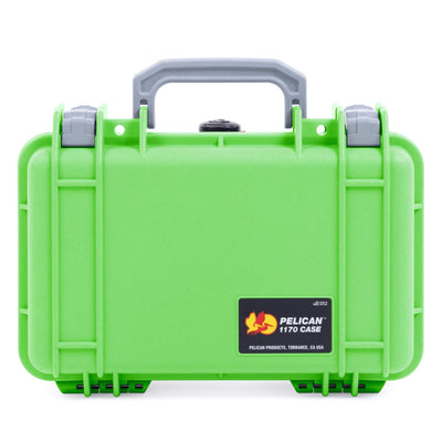 Pelican 1170 Case, Lime Green with Silver Handle & Latches ColorCase