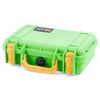 Pelican 1170 Case, Lime Green with Yellow Handle & Latches ColorCase